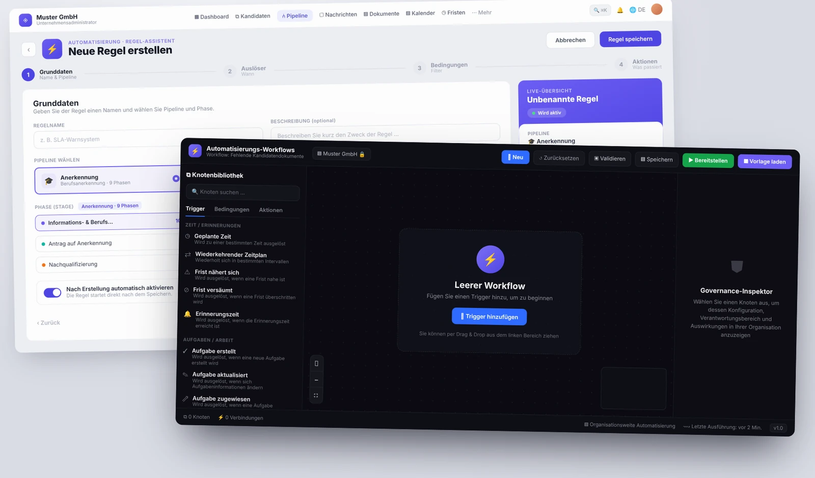 Automatisierung – Regel-Assistent & Workflow-Builder